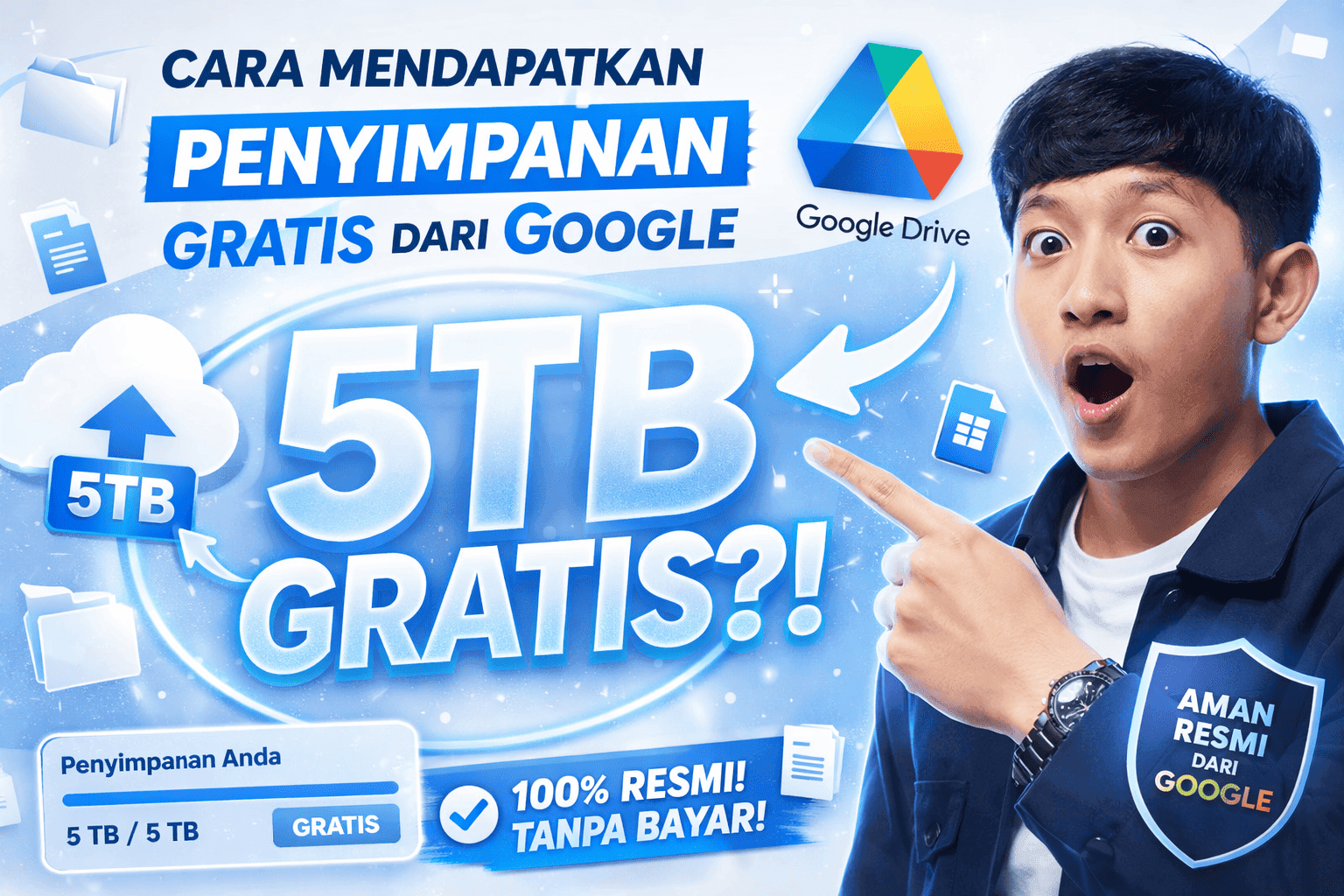 Cara Mendapatkan Storage 5TB Gratis dari Google Tanpa Bayar!